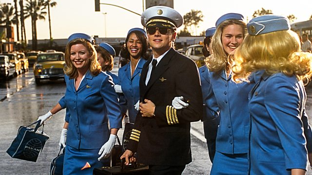 Leonardo Dicaprio as conman Frank Abagnale Jr. during his tenure as a pilot.