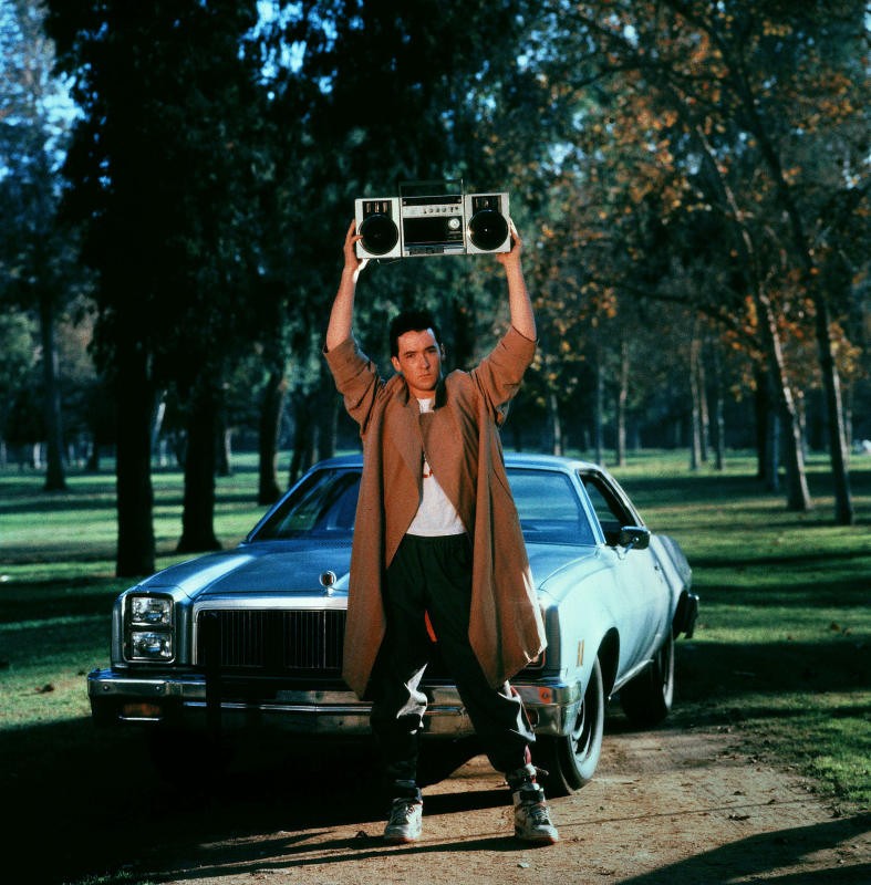 John Cusack stars as Lloyd Dobbler in the iconic 80's film, seen here in his most famous shot.