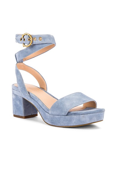 Coach 1941 Serena Suede Sandal in Bluebell from Revolve ($150)