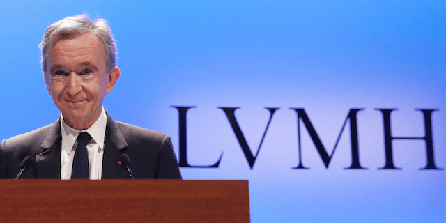 The world's 4th richest man and LVMH's Chief Executive, Bernard Arnault, at an LVMH investor presentation.