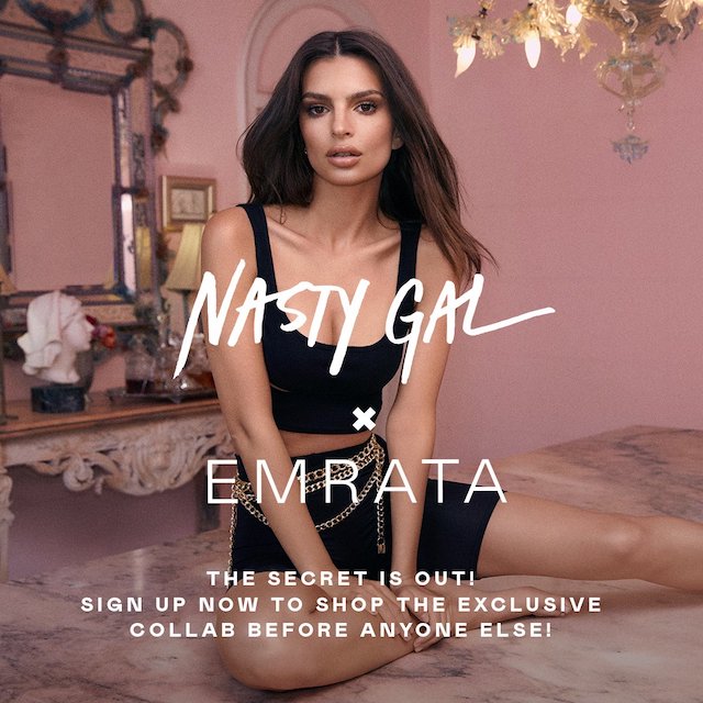 The ad campaign for the EmRata x Nasty Gal Collaboration.