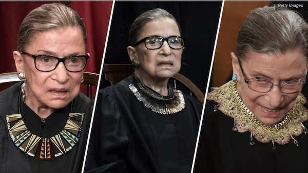 Justice RBG liked to bring a little fashion and flare to her Supreme Court look, she has a huge collection of many different collars!