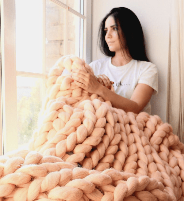 Etsy chunky knit blanket