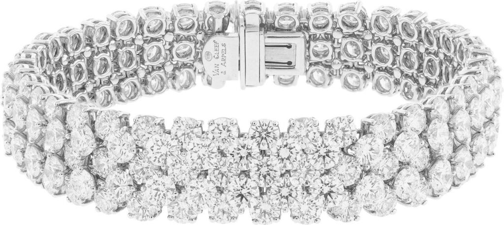 À Cheval bracelet. Platinum, white gold, diamonds.
