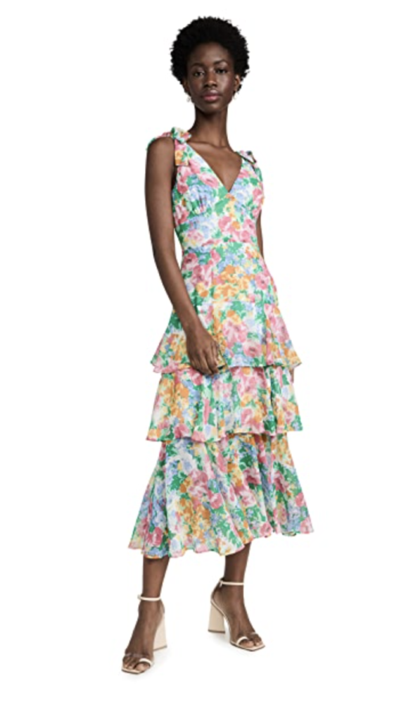 Wayf Alma Tiered Midi Dress | $128