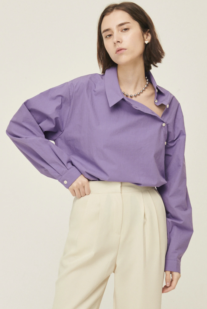 Rafaela Asymmetric Buttoned Shirt | $78.90