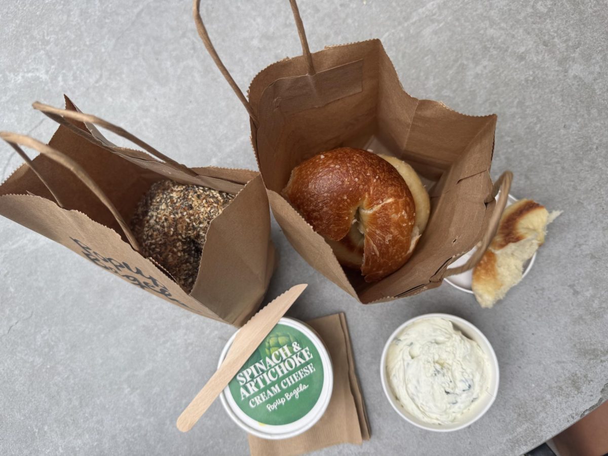 A selection of PopUp Bagels with house-made specialty schmears.